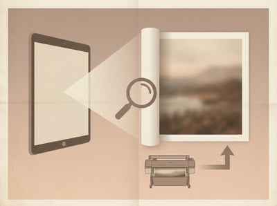 Enlarge photos for printing