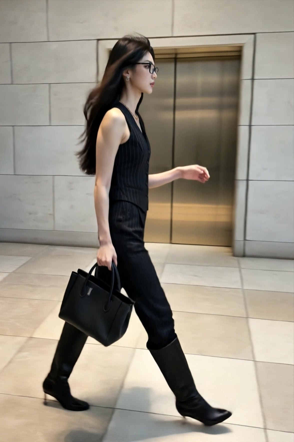 Transition 3 - Lobby to Office Outfit Change Whip Pan